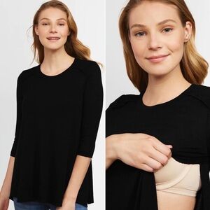 Jessica Simpson black nursing top. Size S